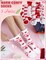 Fuzzy Socks for Women Galentines Day Gifts Fluffy Warm Cozy Winter Slipper Thick Crew Fleece Comfy Sleep Plush Heart Socks 5 Pairs Stocking Stuffers (Red/White Love,M)